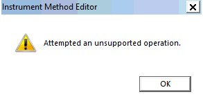 Unsupported Operation