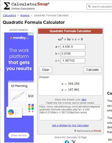 Quadratic solution